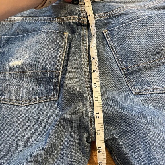 Vince Crop Jeans Sz 26 Blue Redline Selvedge USA Distress Button Fly YGI D2-76 - Picture 10 of 12